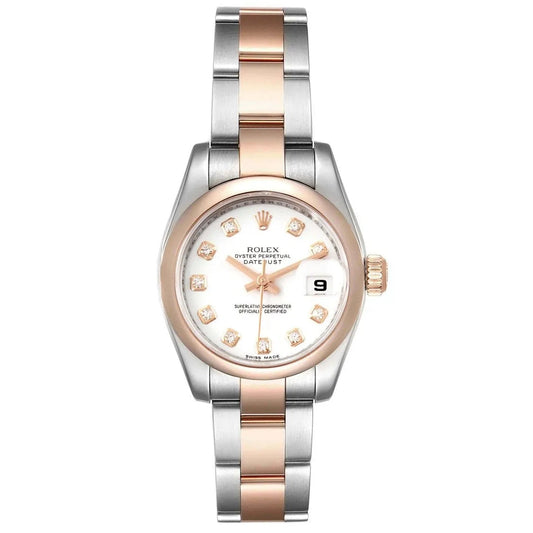 Datejust Steel Rose Gold Diamond Ladies Watch 179161 For Women