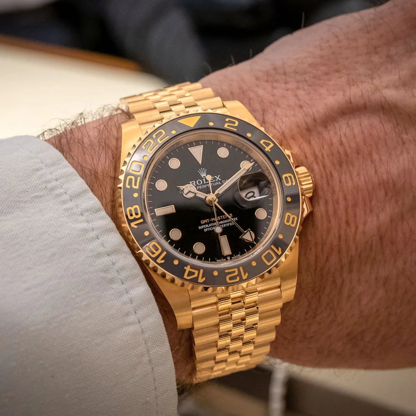 GMT-Master II NEW RELEASE 2023 Jubilee 18ct Yellow Gold 126718GRNR-0001